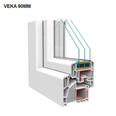 VENTANA PVC 2 COLORES CON PERSIANA DE INCERCO (VL06) - Hergadi